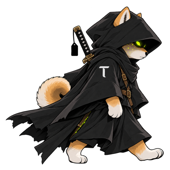 Isolated TAO WIF HOOD ronin, walking on